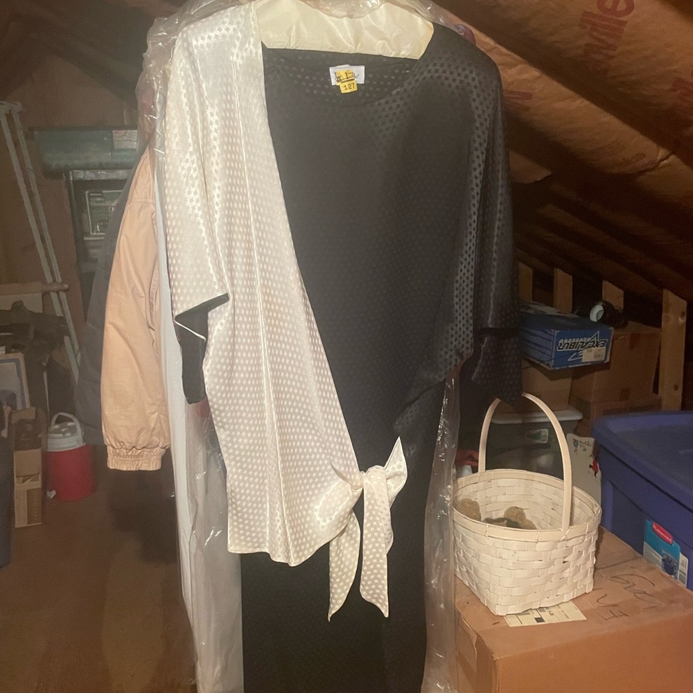Elegant Black and White Women's Dress